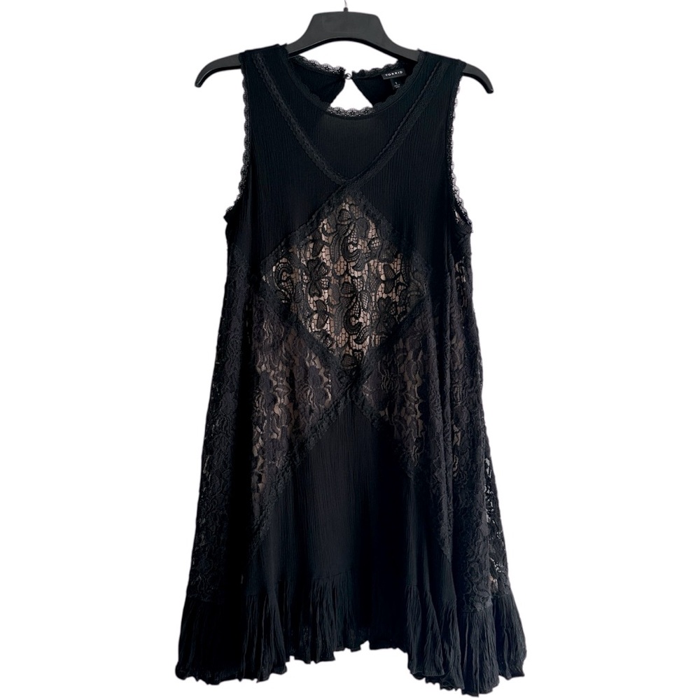 Torrid Mixed Fabric & Lace Trapeze Dress 1X